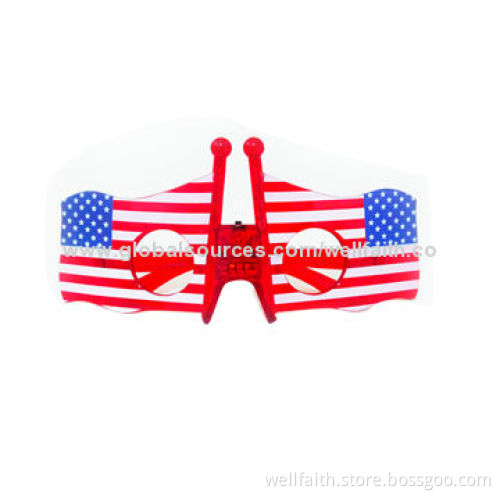 Attractive LED American flag sunglasses for fancy party
